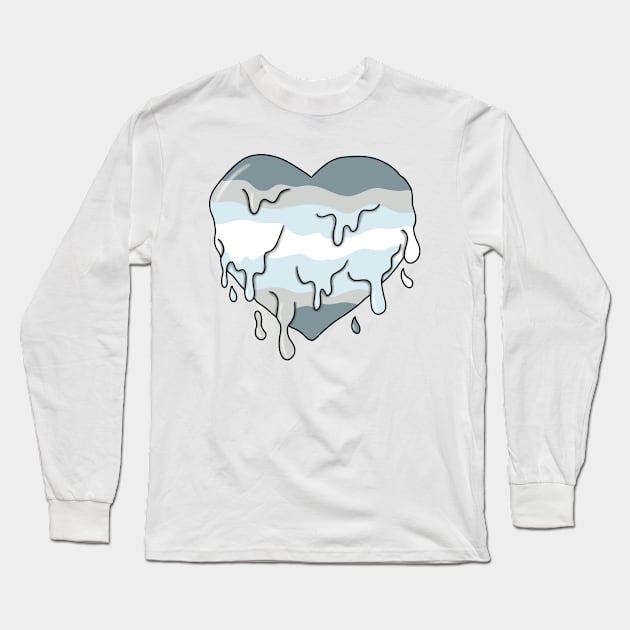 Melting demiboy heart Long Sleeve T-Shirt by Becky-Marie